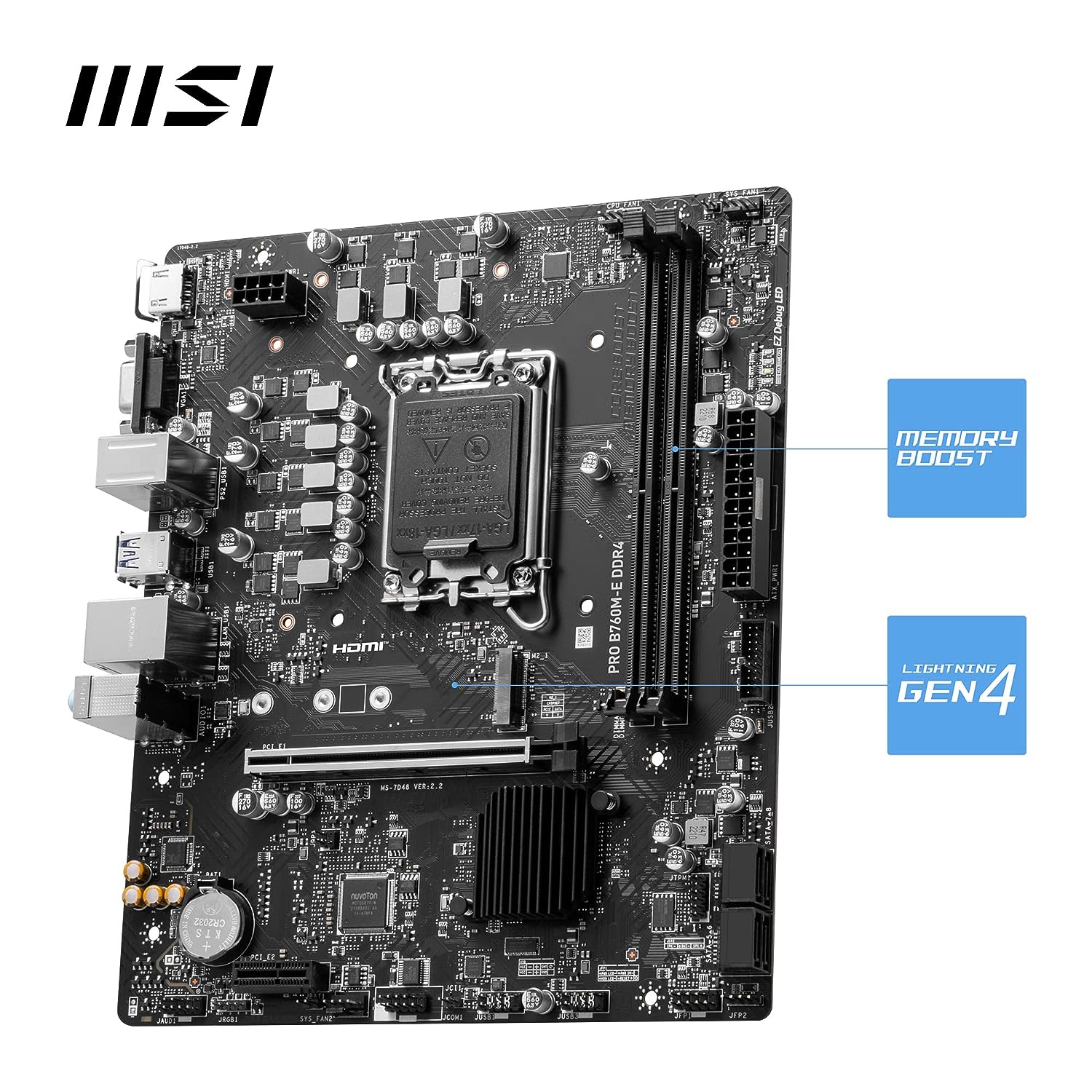MSI Motherboard PRO B760M-E DDR4 MSI Motherboard PRO B760M-E DDR4